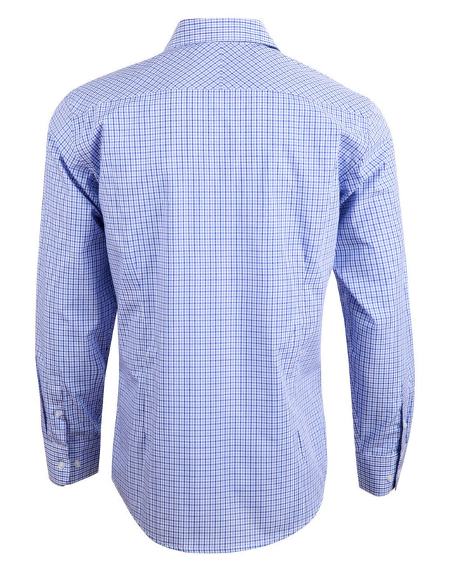 Benchmark M7320L Men’s Multi-Tone Check Long Sleeve Shirt - WEARhouse