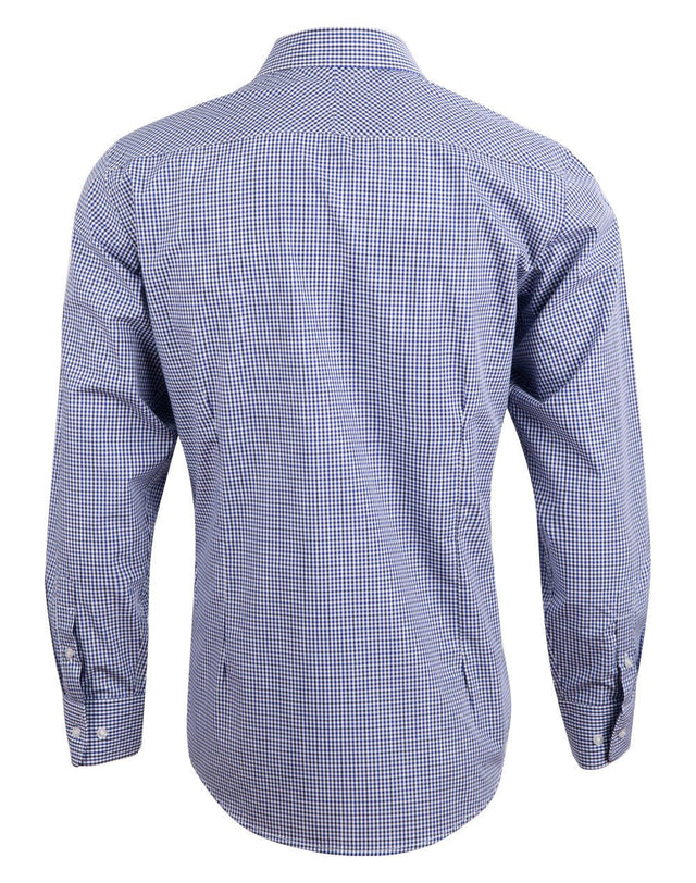 Benchmark M7320L Men’s Multi-Tone Check Long Sleeve Shirt - WEARhouse