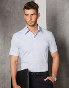 Benchmark M7360S Men's Mini Check Short Sleeve Shirt - WEARhouse