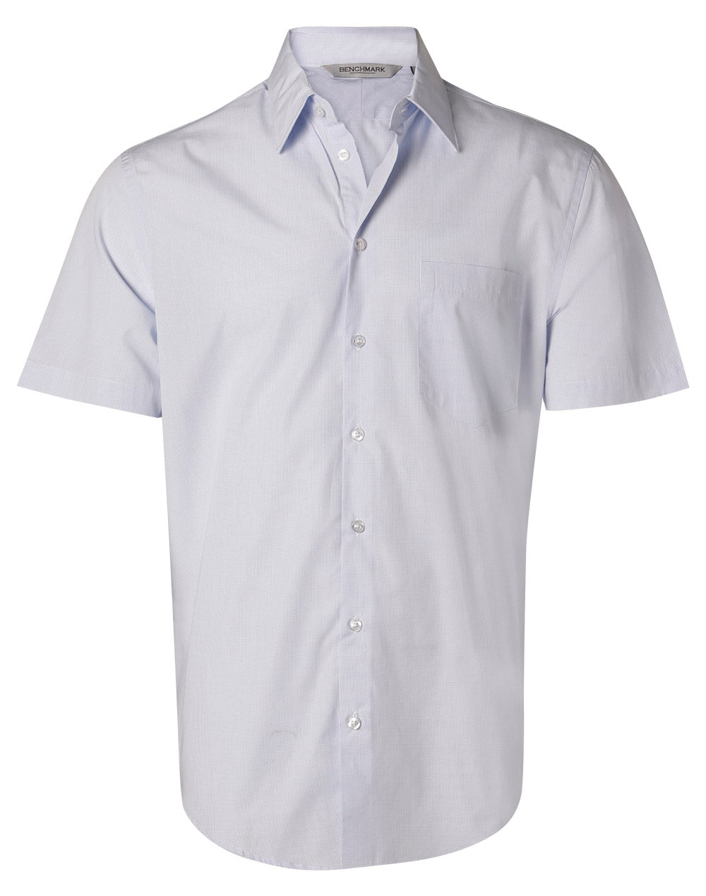 Benchmark M7360S Men's Mini Check Short Sleeve Shirt - WEARhouse