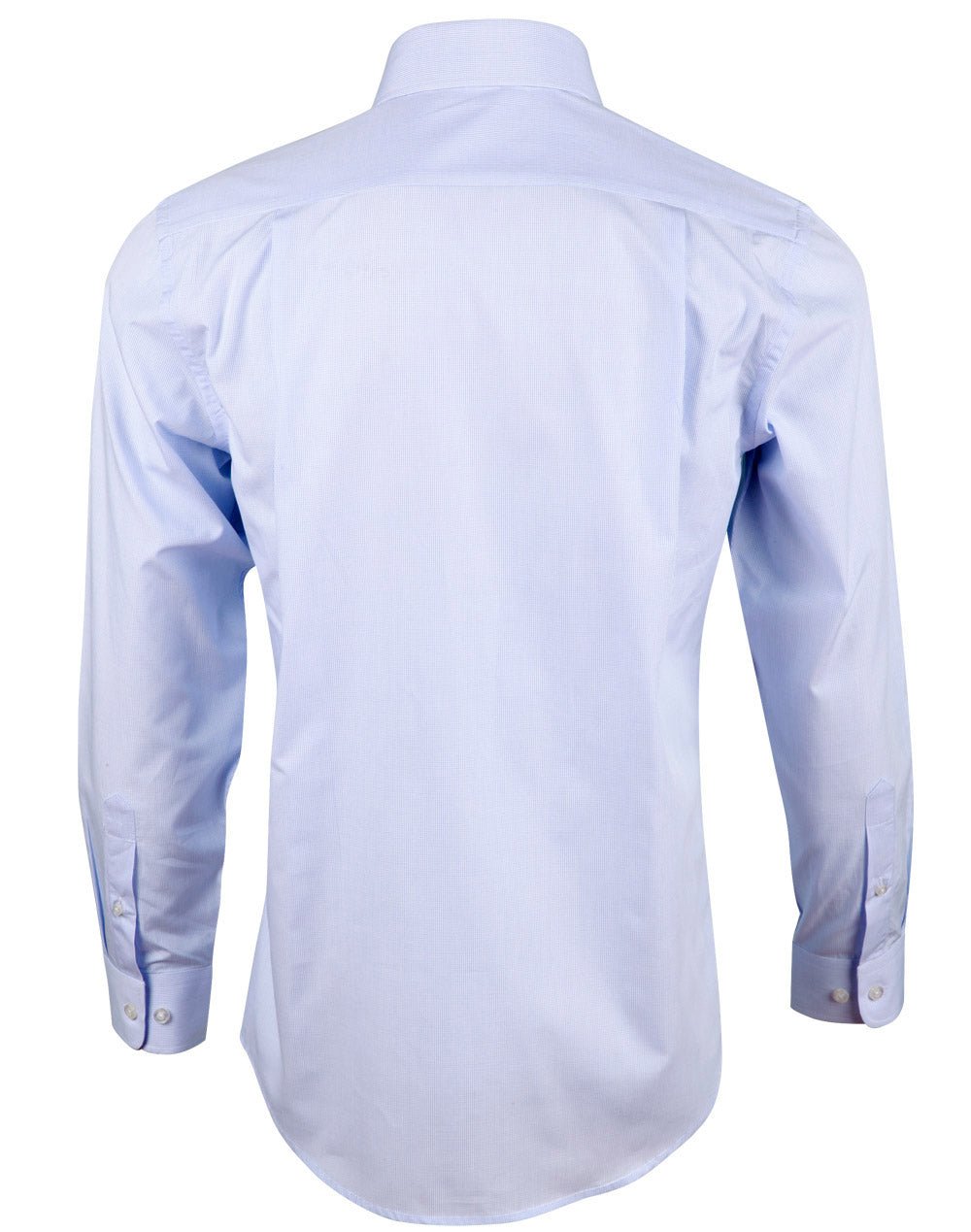 Benchmark M7362 Men's Mini Check Premium cotton long sleeve shirt - WEARhouse