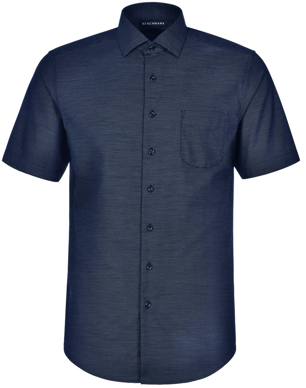 Benchmark M7400S ASCOT MENS SHORT SLEEVE DOT JACQUARD STRETCH SHIRT - WEARhouse