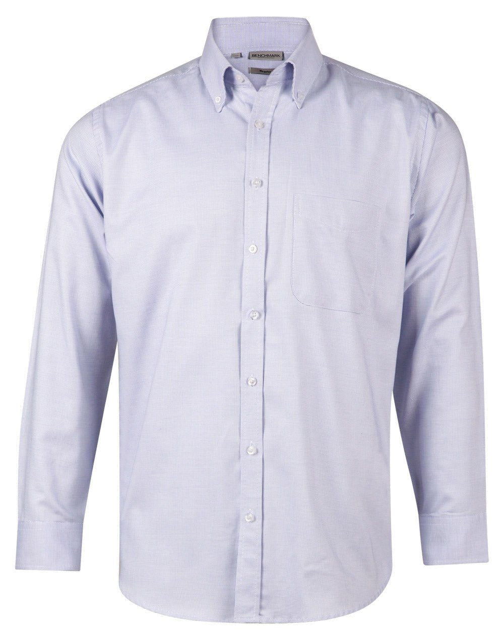 Benchmark M7922 Men's Dot Contrast Long Sleeve Shirt - WEARhouse