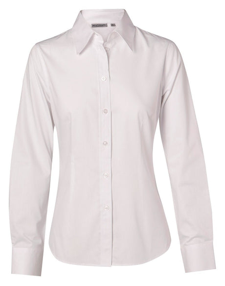 Benchmark M8020L Women's Cotton/Poly Stretch Long Sleeve Shirt - WEARhouse