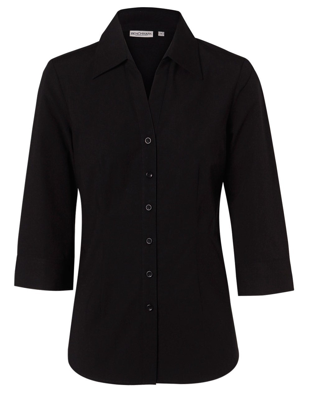 Benchmark M8020Q Women's Cotton/Poly Stretch 3/4 Sleeve Shirt - WEARhouse