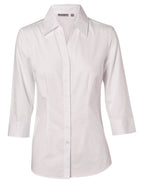 Benchmark M8020Q Women's Cotton/Poly Stretch 3/4 Sleeve Shirt - WEARhouse