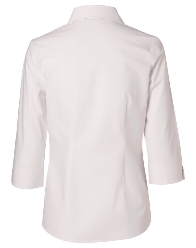 Benchmark M8030Q Women's Fine Twill 3/4 Sleeve Shirt - WEARhouse