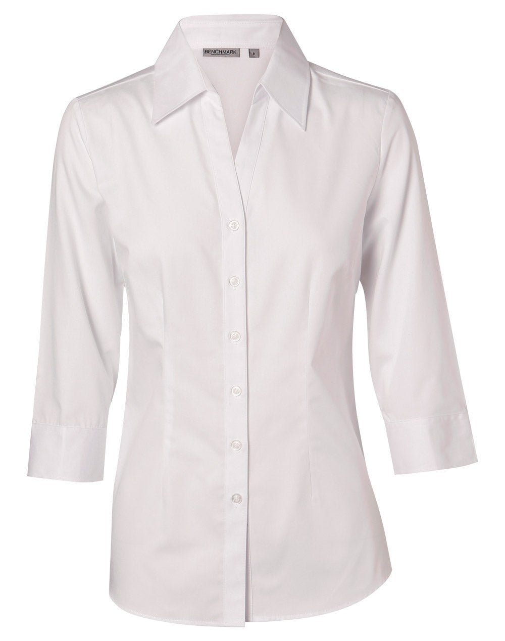 Benchmark M8040Q Women's CVC Oxford 3/4 Sleeve Shirt - WEARhouse