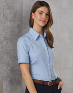 Benchmark M8040S Women's CVC Oxford Short Sleeve Shirt - WEARhouse