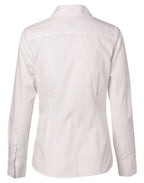 Benchmark M8100L Women's Self Stripe Long Sleeve Shirt - WEARhouse