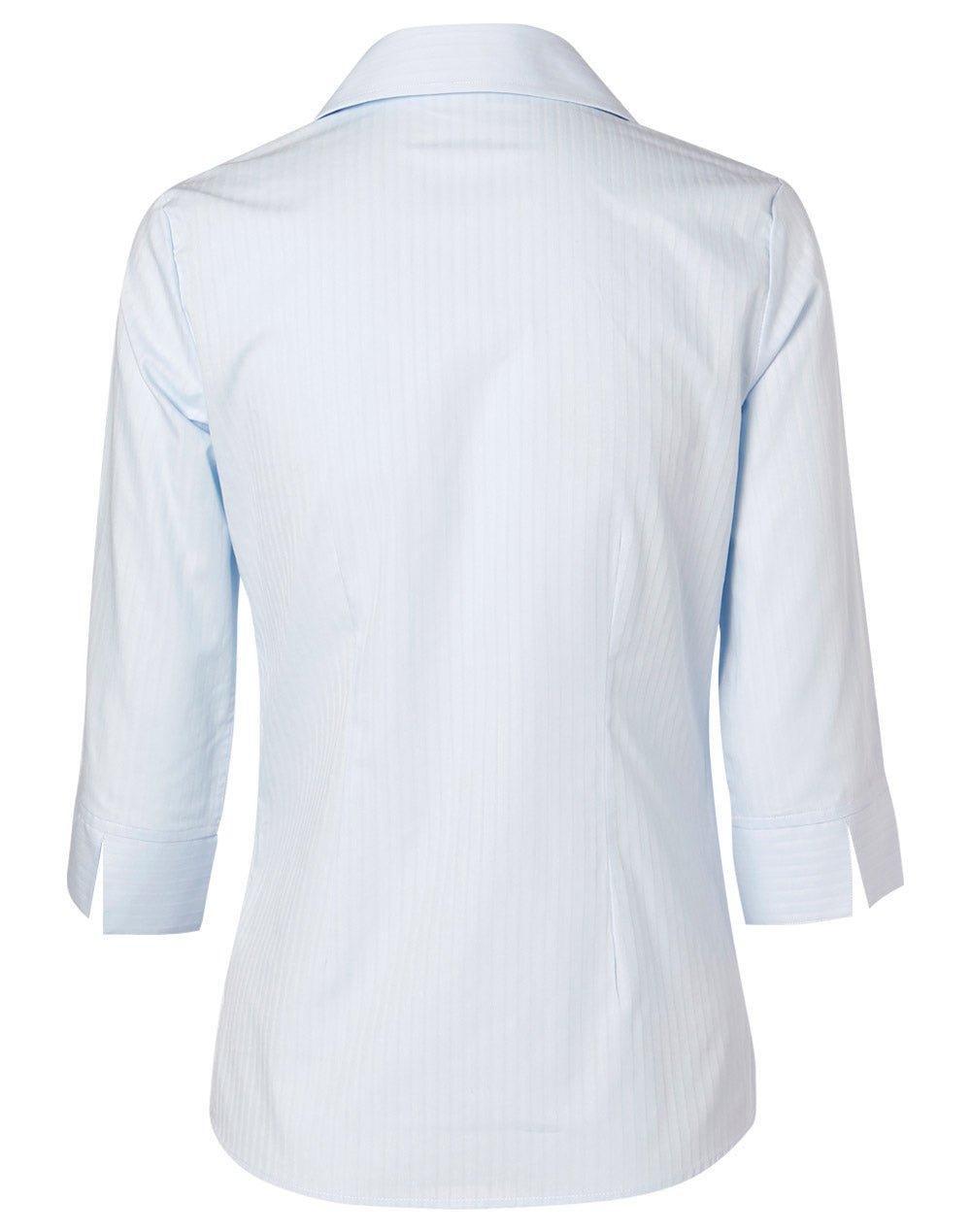 Benchmark M8100Q Women's Self Stripe 3/4 Sleeve Shirt - WEARhouse