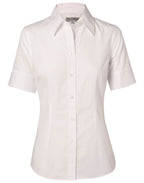 Benchmark M8100S Women's Self Stripe Short Sleeve Shirt - WEARhouse