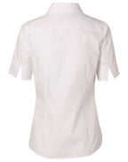 Benchmark M8100S Women's Self Stripe Short Sleeve Shirt - WEARhouse
