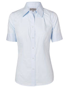 Benchmark M8100S Women's Self Stripe Short Sleeve Shirt - WEARhouse
