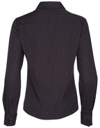 Benchmark M8132 Women's Dobby Stripe long sleeve shirt - WEARhouse