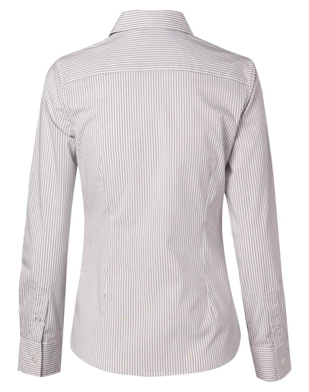 Benchmark M8200L Women's Ticking Stripe Long Sleeve Shirt - WEARhouse