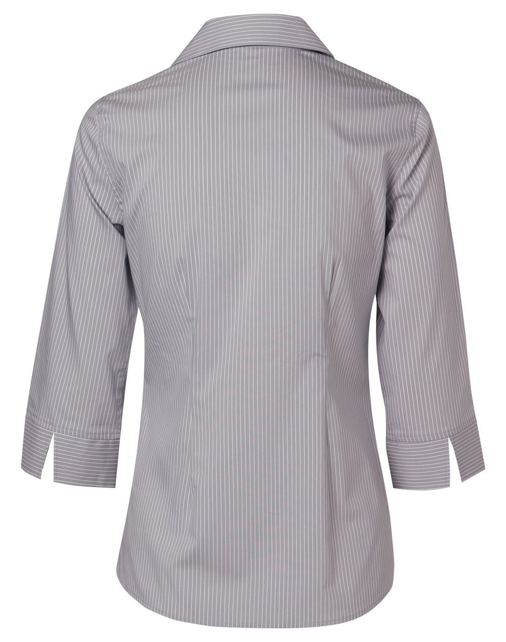 Benchmark M8200Q Women's Ticking Stripe 3/4 Sleeve Shirt - WEARhouse