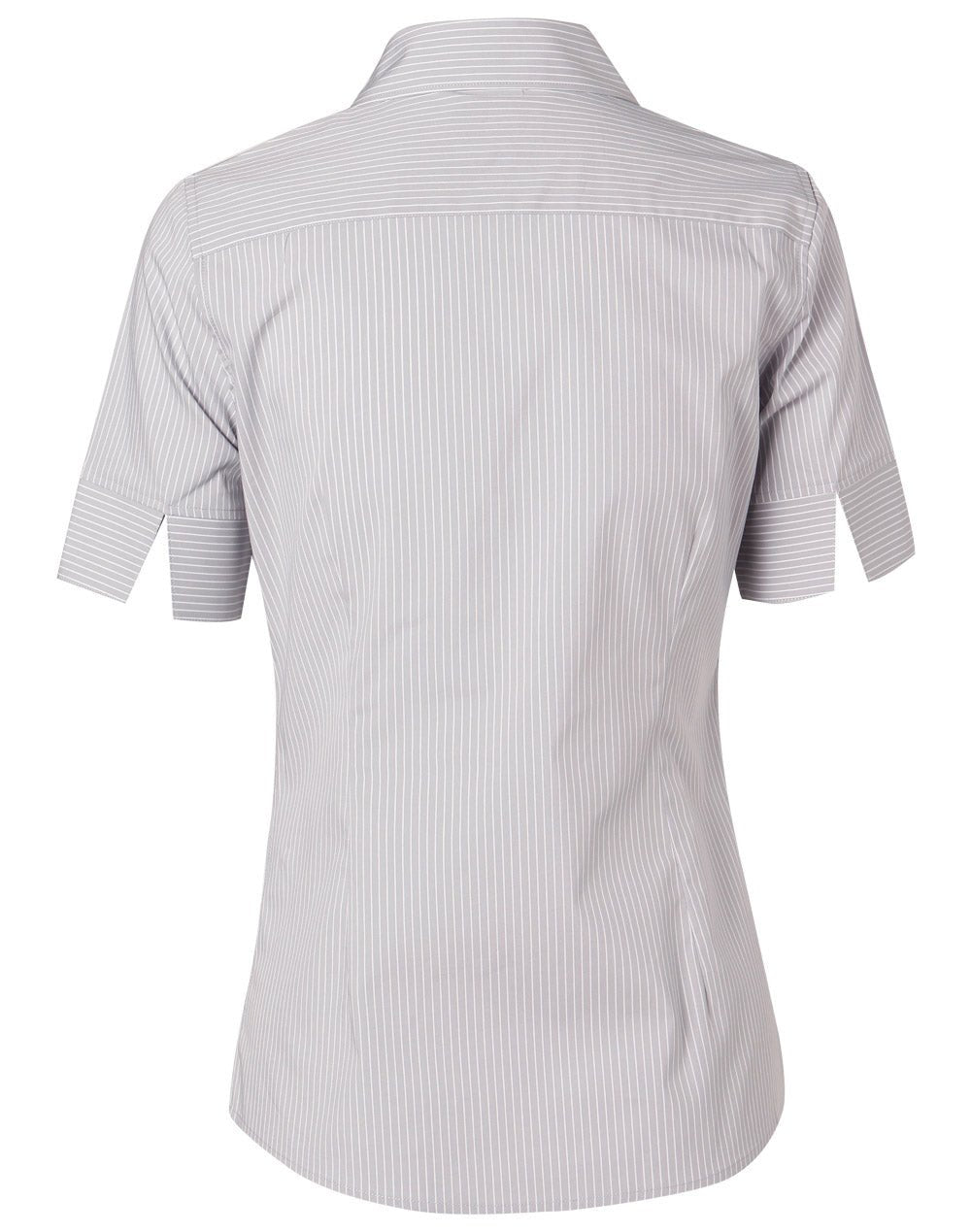 Benchmark M8200S Women's Ticking Stripe Short Sleeve Shirt - WEARhouse