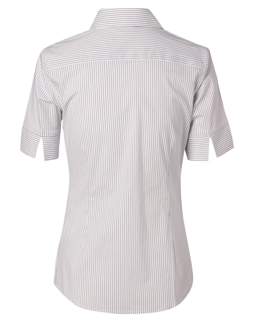 Benchmark M8200S Women's Ticking Stripe Short Sleeve Shirt - WEARhouse