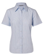 Benchmark M8211 Women's Fine Stripe Short Sleeve Shirt - WEARhouse