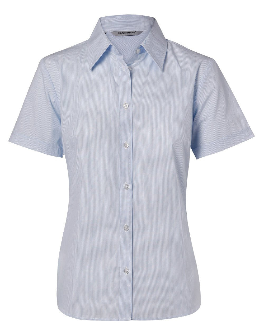 Benchmark M8211 Women's Fine Stripe Short Sleeve Shirt - WEARhouse