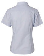 Benchmark M8211 Women's Fine Stripe Short Sleeve Shirt - WEARhouse