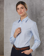 Benchmark M8212 Women's Fine Stripe Long Sleeve Shirt - WEARhouse