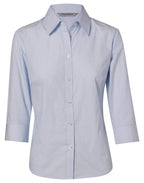 Benchmark M8213 Women's Fine Stripe 3/4 Sleeve Shirt - WEARhouse
