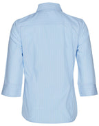Benchmark M8223 Women's Pin Stripe 3/4 Sleeve Shirt - WEARhouse