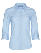 Benchmark M8223 Women's Pin Stripe 3/4 Sleeve Shirt - WEARhouse