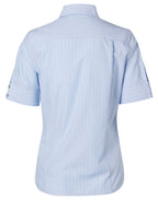 Benchmark M8224 Women's Pin Stripe Short Sleeve Shirt - WEARhouse