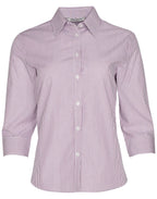 Benchmark M8233 Women's Balance Stripe 3/4 Sleeve Shirt - WEARhouse