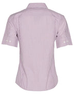 Benchmark M8234 Women's Balance Stripe Short Sleeve Shirt - WEARhouse