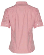 Benchmark M8234 Women's Balance Stripe Short Sleeve Shirt - WEARhouse