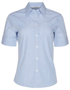 Benchmark M8234 Women's Balance Stripe Short Sleeve Shirt - WEARhouse