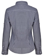 Benchmark M8300L Ladies' Gingham Check Long Sleeve Shirt - WEARhouse