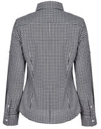 Benchmark M8300L Ladies' Gingham Check Long Sleeve Shirt - WEARhouse