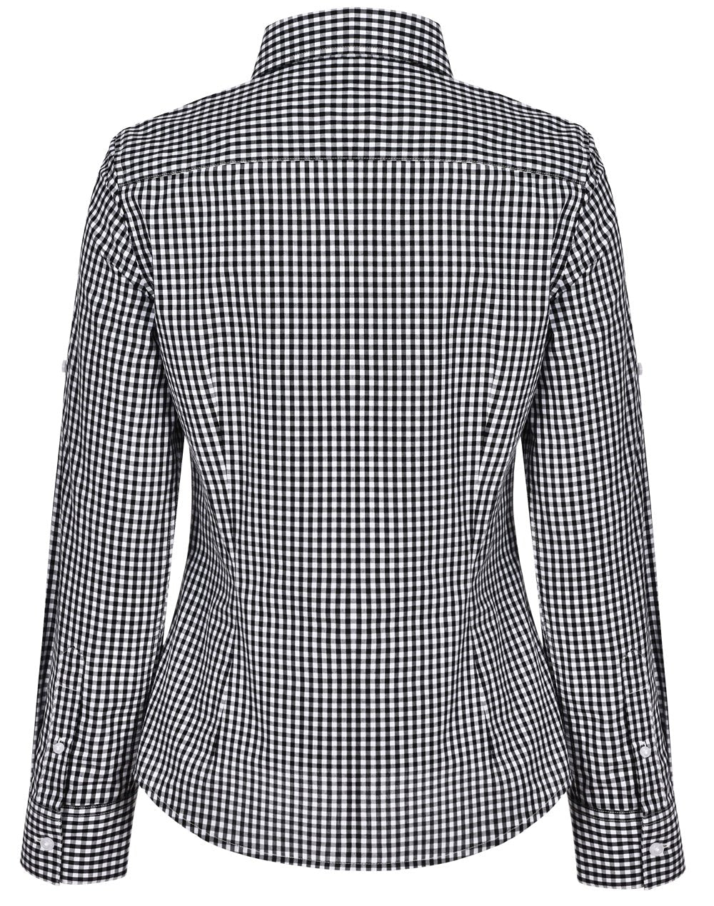 Benchmark M8300L Ladies' Gingham Check Long Sleeve Shirt - WEARhouse