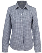 Benchmark M8300L Ladies' Gingham Check Long Sleeve Shirt - WEARhouse