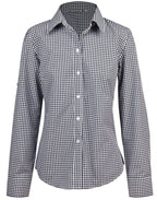 Benchmark M8300L Ladies' Gingham Check Long Sleeve Shirt - WEARhouse