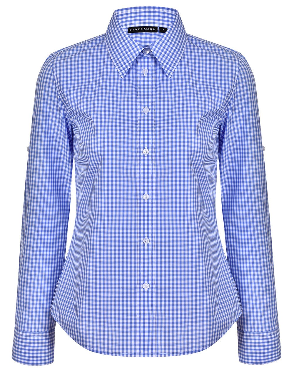 Benchmark M8300L Ladies' Gingham Check Long Sleeve Shirt - WEARhouse