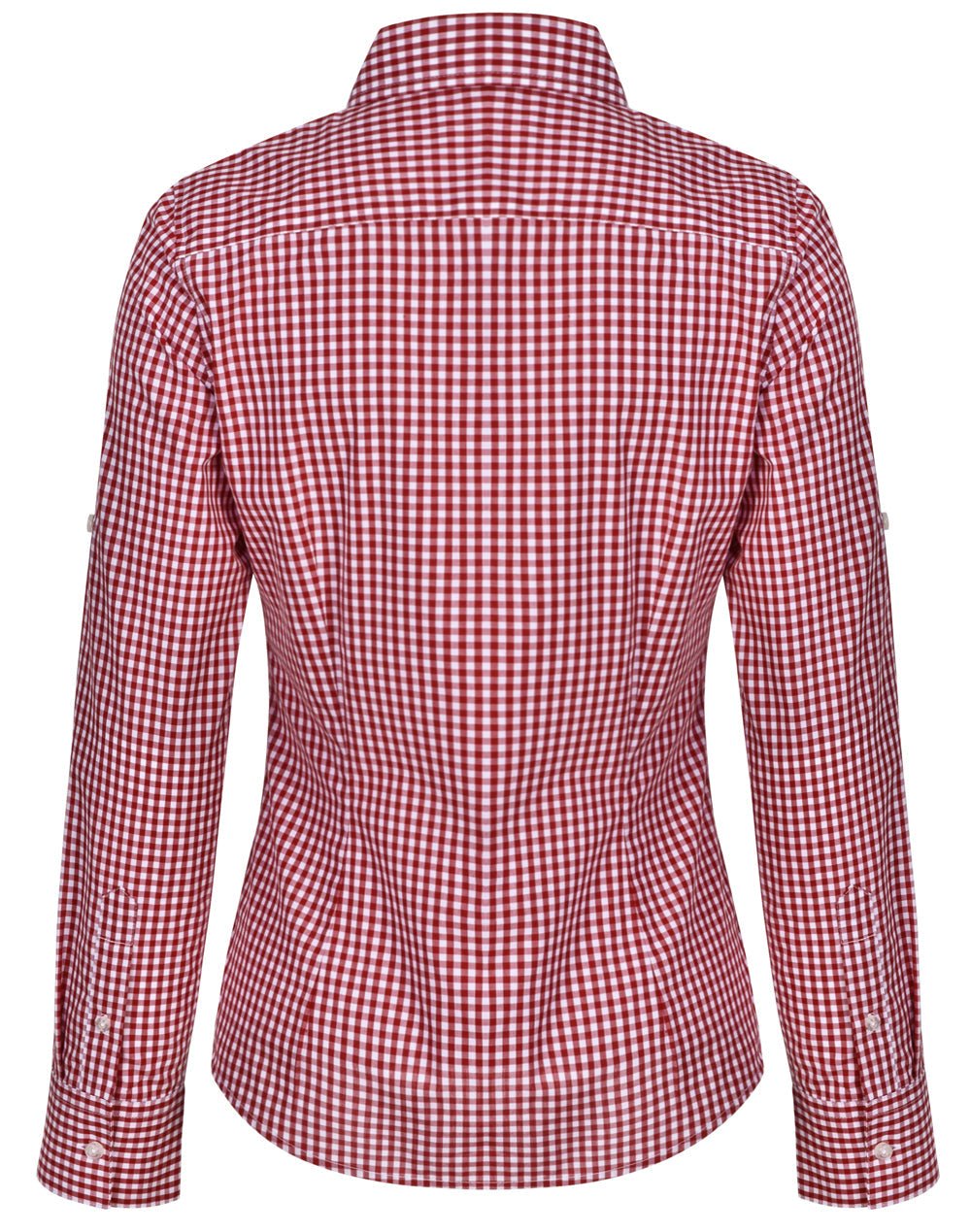 Benchmark M8300L Ladies' Gingham Check Long Sleeve Shirt - WEARhouse