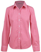 Benchmark M8300L Ladies' Gingham Check Long Sleeve Shirt - WEARhouse