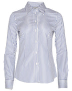 Benchmark M8310L Ladies' Executive Sateen Stripe Long Sleeve Shirt - WEARhouse