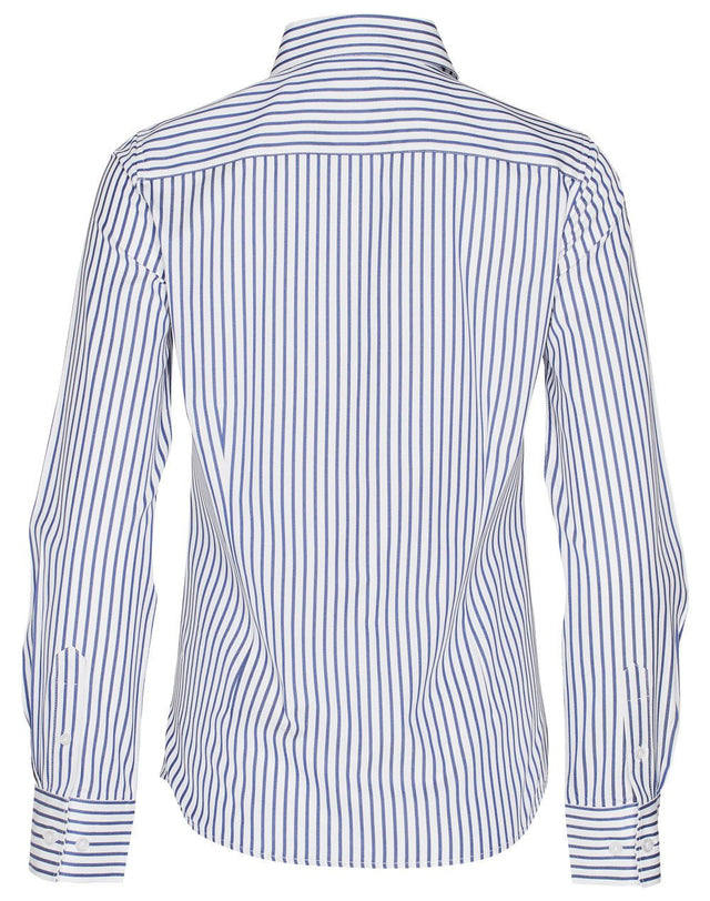 Benchmark M8310L Ladies' Executive Sateen Stripe Long Sleeve Shirt - WEARhouse