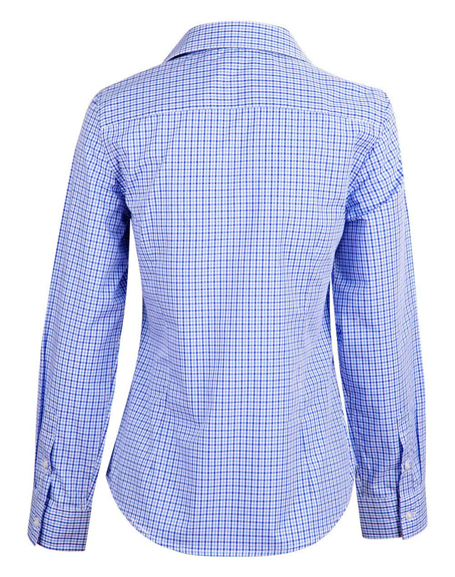 Benchmark M8320L Ladies' Multi-Tone Check Long Sleeve Shirt - WEARhouse