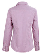 Benchmark M8340L Ladies’ Two Tone Mini Gingham Long Sleeve Shirt - WEARhouse