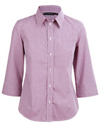 Benchmark M8340Q Ladies’ Two Tone Mini Gingham 3/4 - WEARhouse