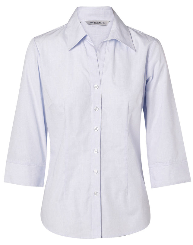 Benchmark M8360Q Women's Mini Check 3/4 Shirt - WEARhouse