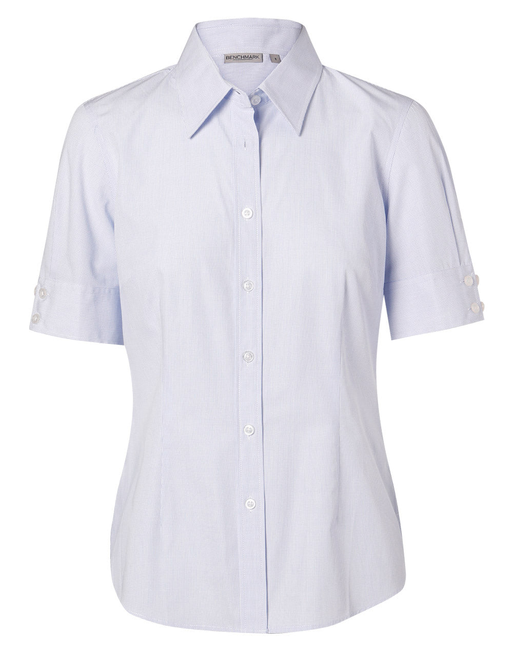 Benchmark M8360S Women's Mini Check Short Sleeve Shirt - WEARhouse